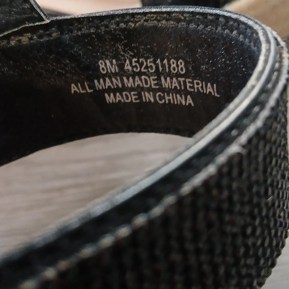 Comfort Est 1945 Black Jeweled Strap Espadrille Wedge Sandals  Sz  8M NWT - Picture 11 of 12